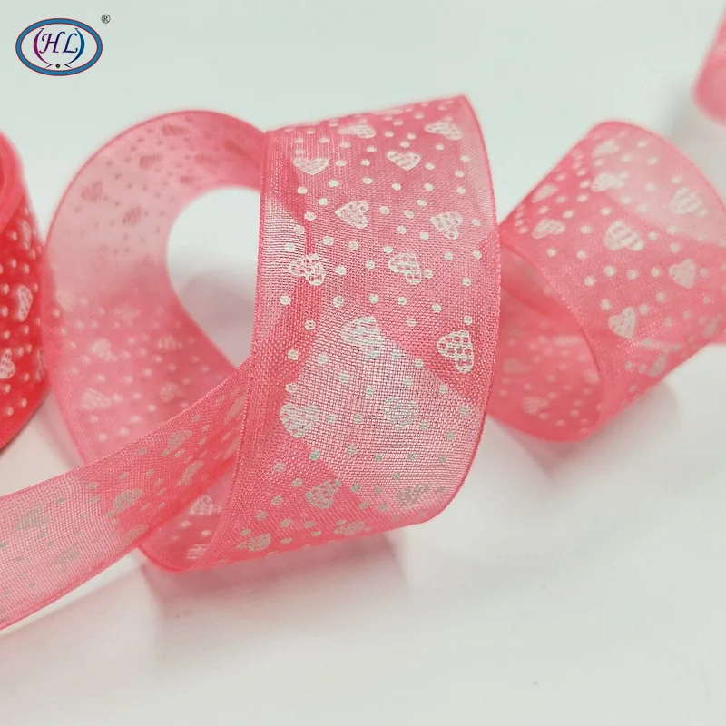 Лента из органзы с принтом 1 дюйм 10 ярдов|organza ribbon|10 yardribbon weaving |