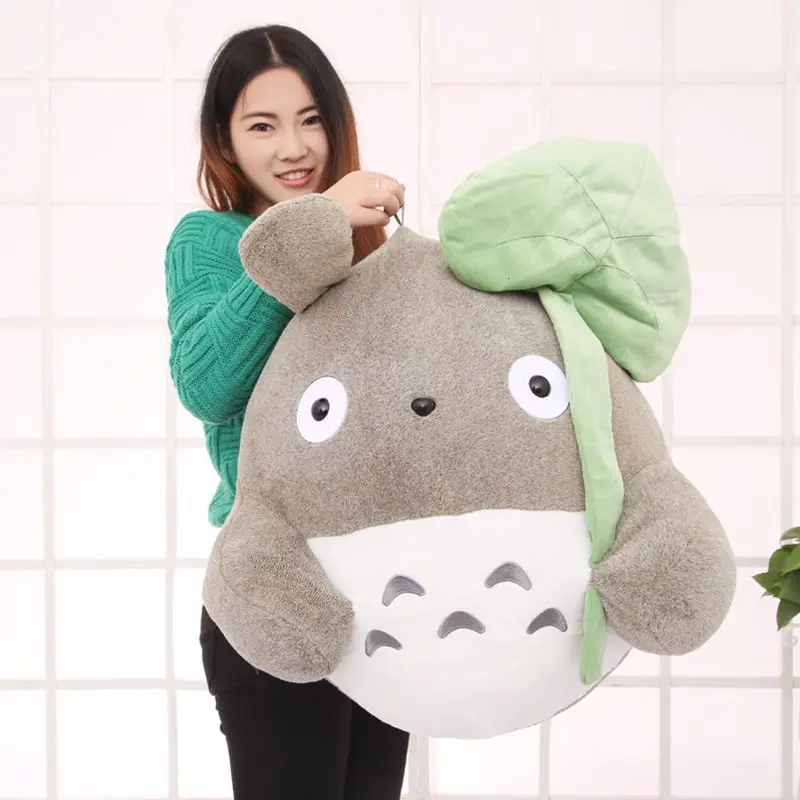 Lotus leaf style large 65cm totoro plush toy soft pillow ,birthday gift w5228gift sheetgifts