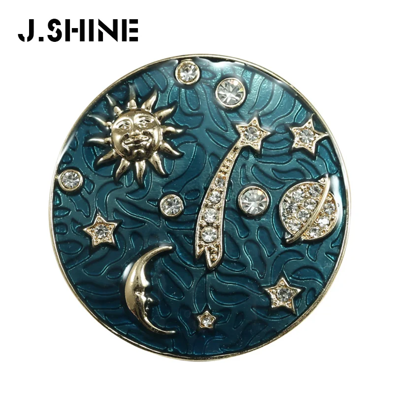 JShine космическая корсажная брошь эмаль солнце луна звезда булавки и броши Женская