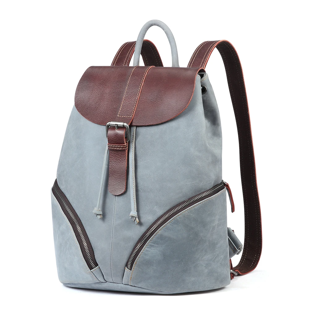 grey designer backpack
