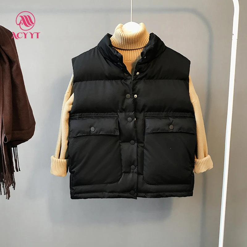 2017 Limited Promotion Mandarin Collar Solid Pockets Casual Polyester Chalecos Mujer Vest To