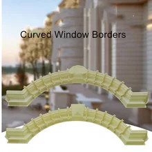 90 cm/35.43in GRC décoration de mur de maison ABS Interlock diamant et fleur Top ciment/béton moulé en Place fenêtre bordure Arc moule