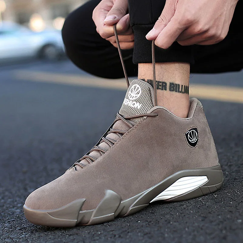 ZHJLUT más los hombres de Baloncesto zapatos suela de aire al aire libre Zapatillas de deporte de alta superior deporte deportivo caliente negro gris hombres Zapatillas de Baloncesto ZHJLUT más los hombres de Baloncesto zapatos suela de aire al aire libre Zapatillas de deporte de alta superior deporte deportivo caliente negro gris hombres Zapatillas de Baloncesto