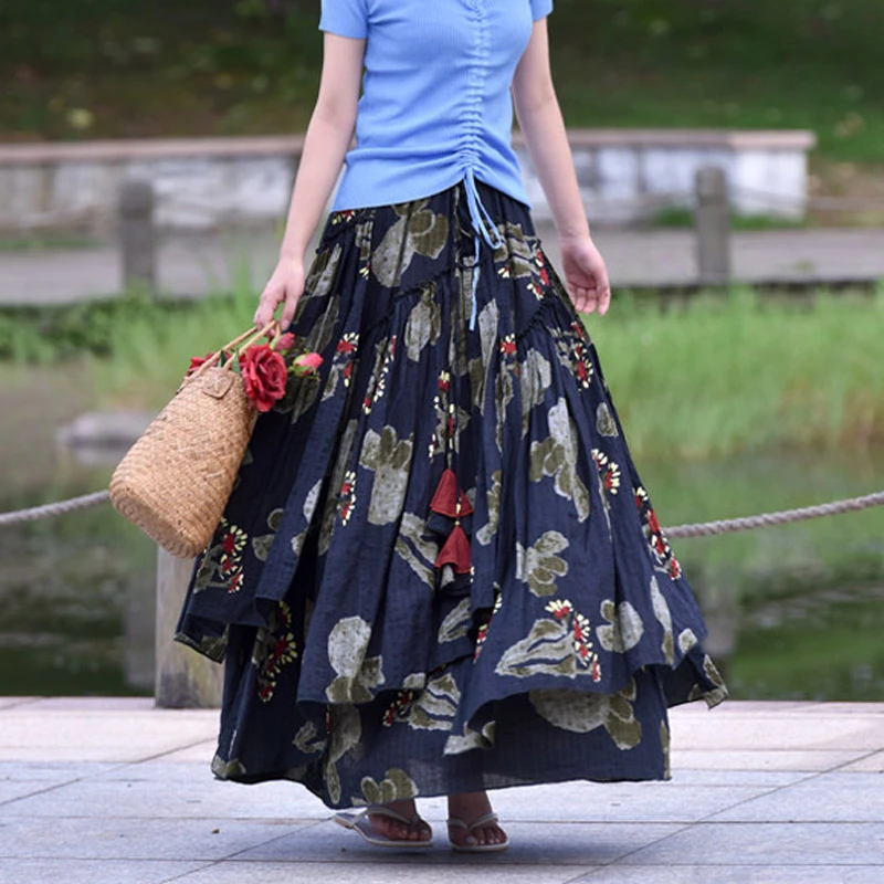 Floral cotton skirt Clearance