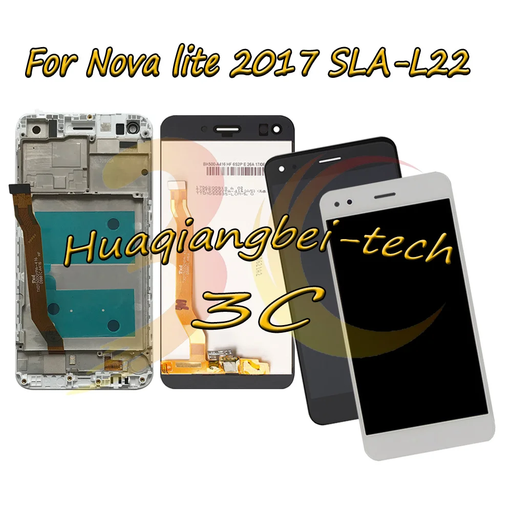 Скидка 5,0 Новый для huawei Nova lite 2017 SLA L22 Полный ЖК дисплей + кодирующий преобразователь сенсорного экрана в сборе + рамка крышка 100% протестирована