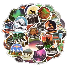 50 шт. наклейки на стену для кемпинга, декор для гостиной, поход, пейзаж из путешествия, наклейки на стену для детей, украшения для спальни