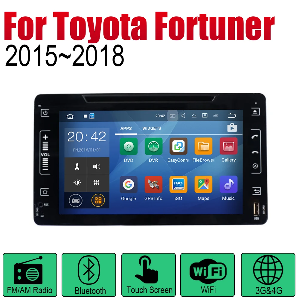 Flash Deal ZaiXi Android Car DVD GPS Navi for Toyota Fortuner 2015~2018 player Navigation WiFi Bluetooth Mulitmedia system audio stereo EQ 1
