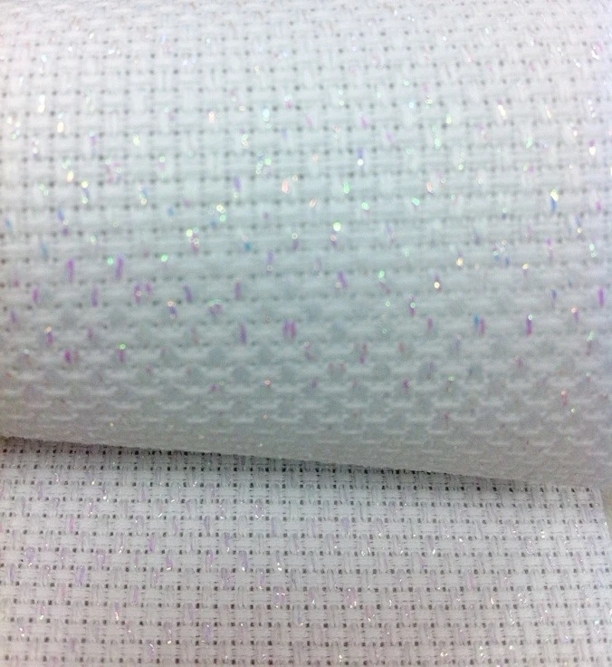 

Top Quality Shining White 11CT 11ST 14ST 14CT cross stitch canvas fabric white sparkle shiny, 100cmx150cm or any size
