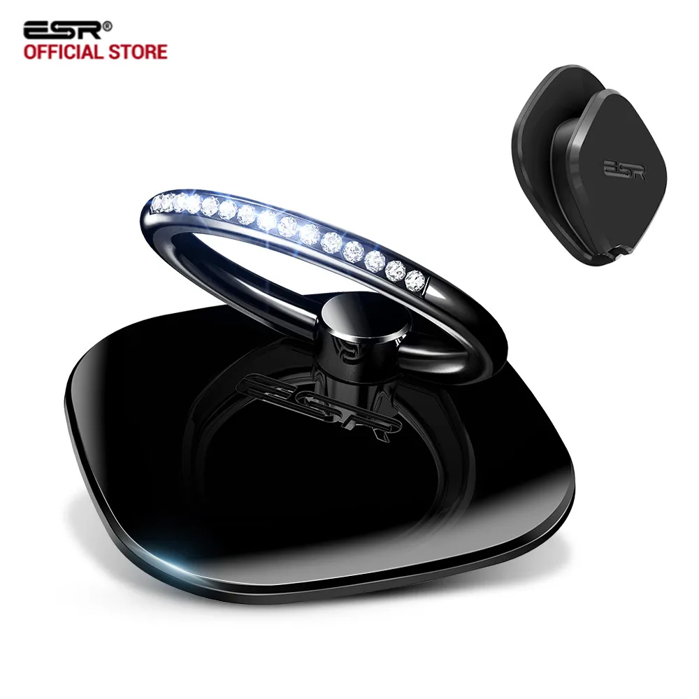 

ESR Finger Ring Mobile Phone Xioami Swarovski Crystals Stand Holder For Xiaomi iPhone Samsung Huawei Mount Stand Back Ring