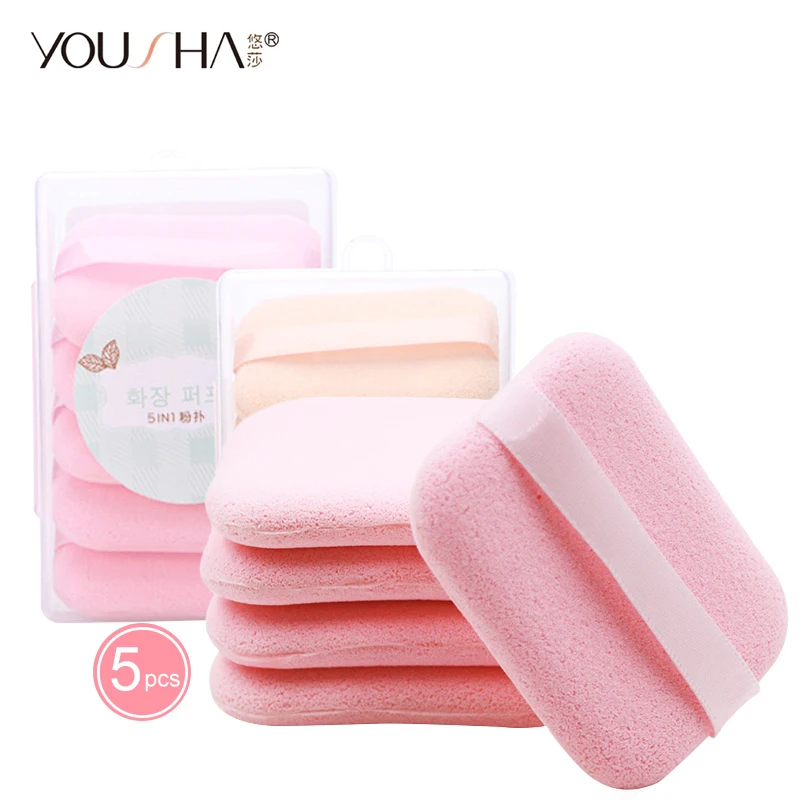 

YOUSHA 5pcs Makeup Sponge Soft Powder Puff Cosmetic Puff makeup sponge for Face Foundation Powder Tool BB Cream pad concealer