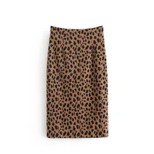 Горячая Распродажа звезды в 50-8302 европейской и американской моды зерна леопарда вязание длинные юбки