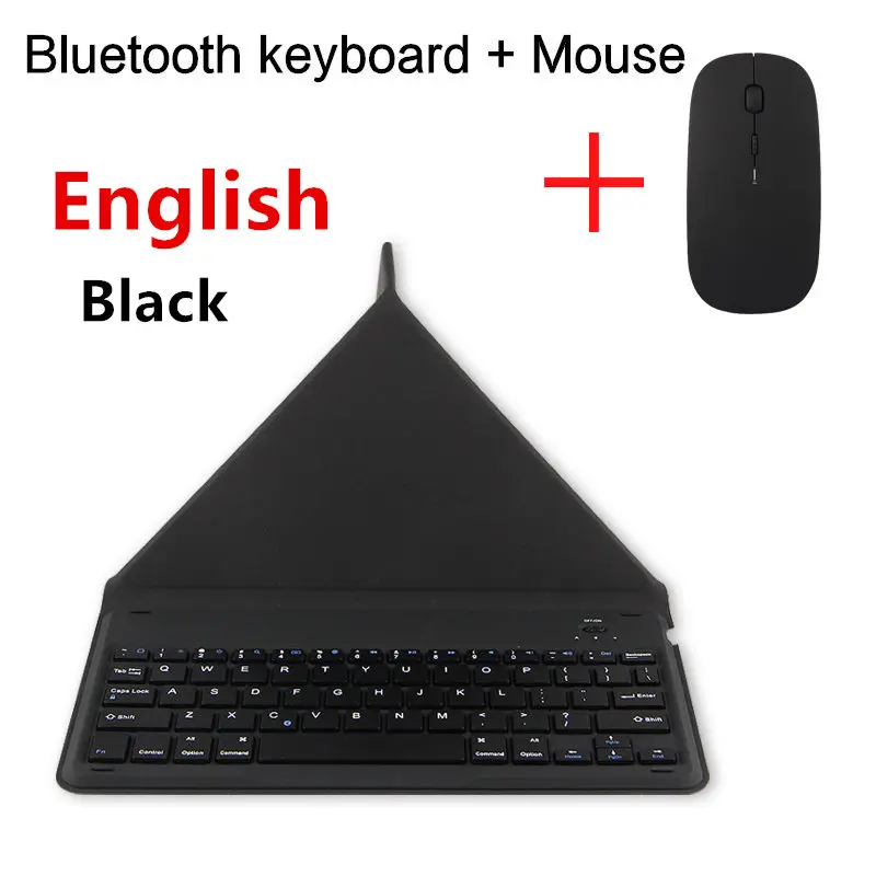 Bluetooth клавиатура для lenovo ThinkPad 10 8 GEN 2 1 A7600 S6000 A5500 A3500 A3000 S5000 Планшеты Беспроводной Bluetooth клавиатура чехол - Цвет: black English