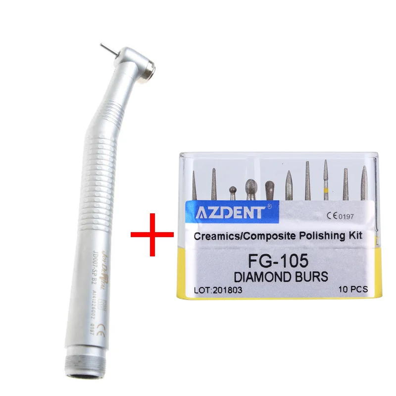 

1 set Dental Handpiece With FG-105 Emery Bur Handpiece Fast-connect High Speed Press Unloading Handpiece Dentist Tools
