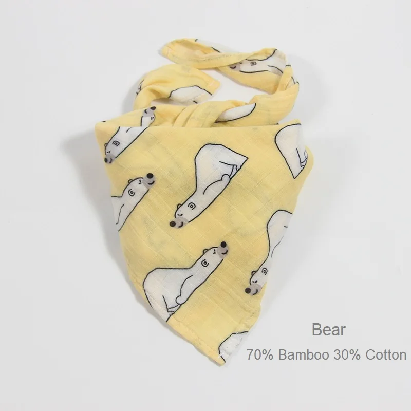 Bear Одеяла для новорожденных, бамбуковые, для ванной, для малышей, для пеленания, для детей, муслин, органический хлопок, ткань, супер мягкие вещи, для девочек, полотенце, полотенце, ежемесячная упаковка - Цвет: Bear