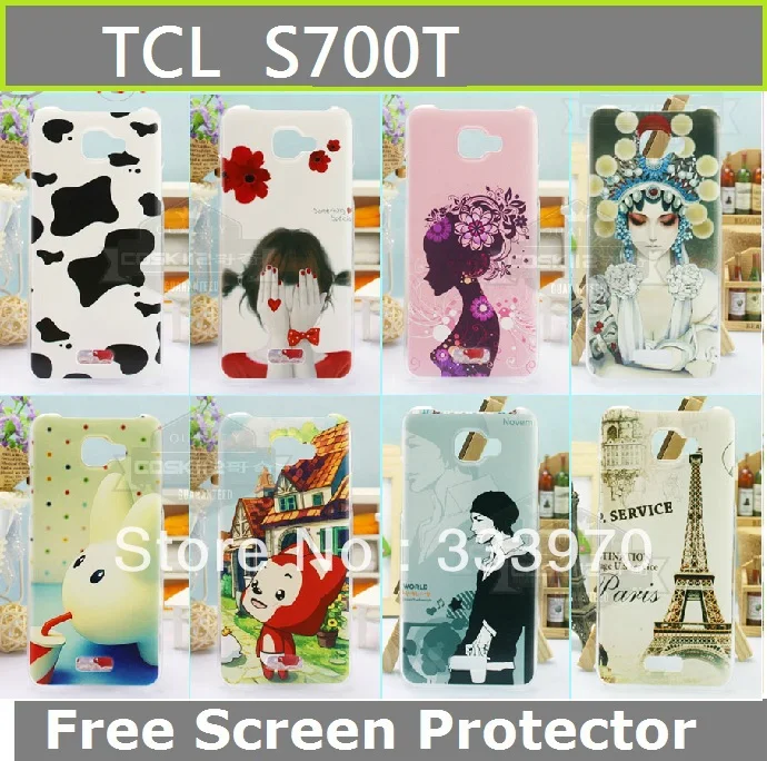 2PCS 10% off !! Hot Printed USA PLag Tower Girls Hard Case Cover For TCL S700 S700T Bags &amp Cases+ Free Screen Protector |