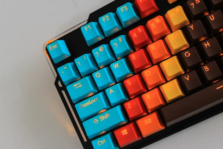 MP 1976 шоколадный цветной брелок 108 клавишей PBT двойной клавишный колпачок от
