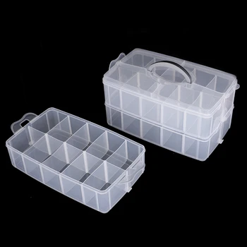 

Huge Plastic Jewelry Tool Box Bead Pills Holder Storage Box Office Organizer