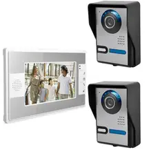 Freeship 7 Pulgadas de Vídeo Portero Automático Sistema de Desbloqueo Soporte Infrarrojos de Visión Nocturna Impermeable Cámara de La Puerta de Control de Acceso