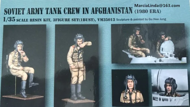 1/35 масштаб Советской Армии Танк команда в Afghanistan 3 человек Смола Модель комплект
