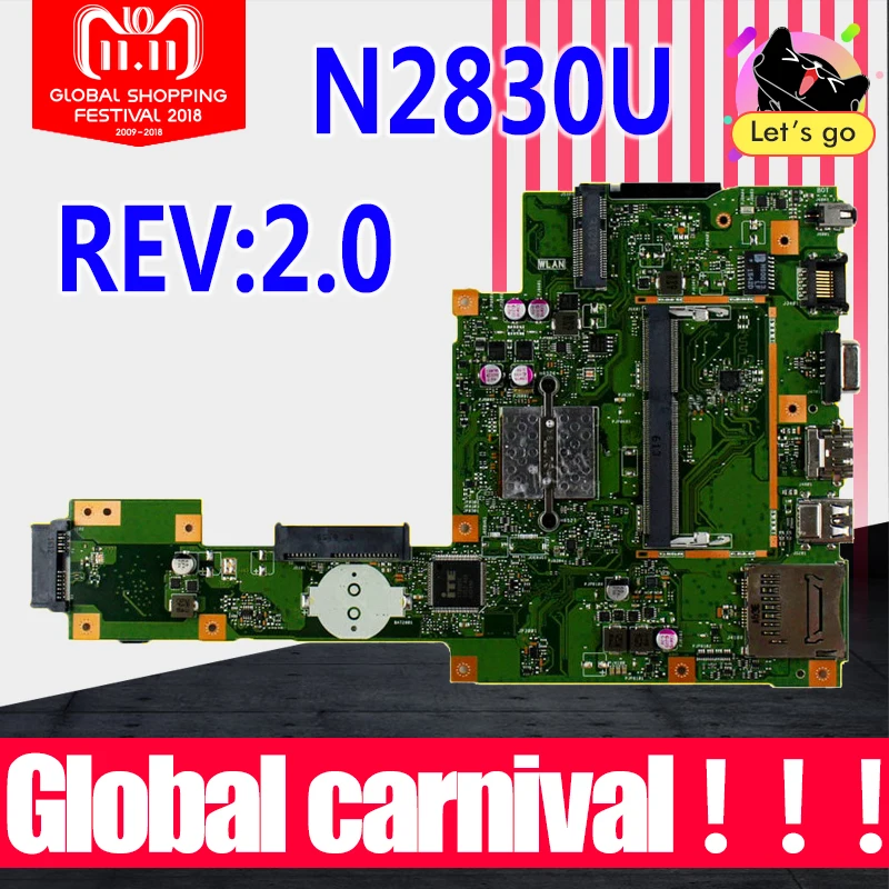 X553MA motherboard N2830U REV2.0 FOR ASUS X503M F553MA F553M X553MA laptop mainboard X553M X553MA Motherboard 100% Test OK X553MA motherboard N2830U REV2.0 FOR ASUS X503M F553MA F553M X553MA laptop mainboard X553M X553MA Motherboard 100% Test OK