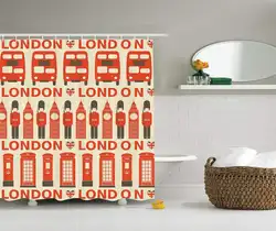 Декор с изображением Лондона коллекция стильный рисунок классический местных атрибутов Биг Бен автобус queen's Guard и флаги изображения