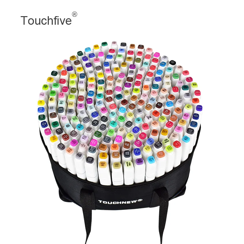 

TOUCHFIVE 168 Colors Single Art Markers Brush Pen Sketch Alcohol Based Markers Dual Head Manga Drawing Pens Art Supplies