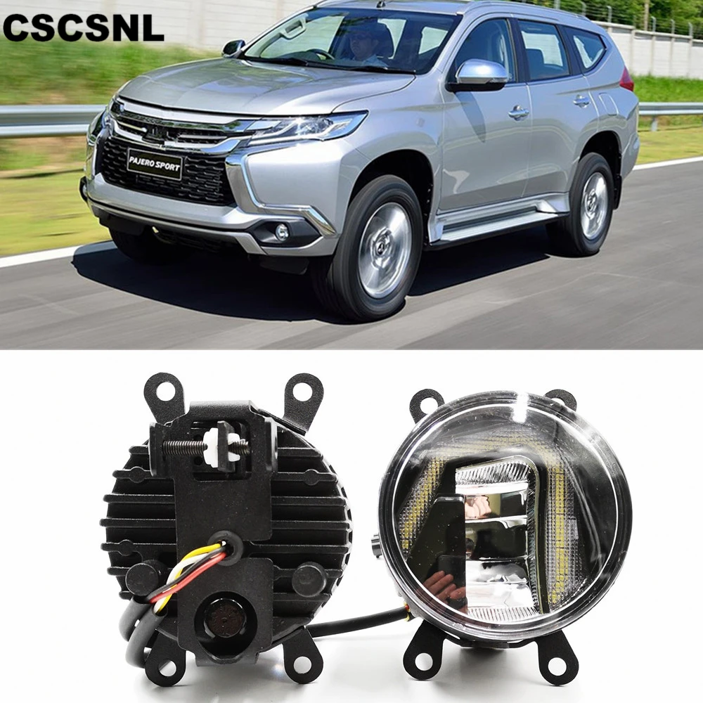

3-IN-1 Functions LED DRL Daytime Running Light Projector Fog Lamp with Turn signal For Mitsubishi Montero Pajero Sport 2013-2018