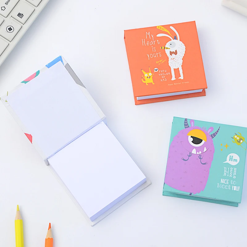 Cute Animal Cartoon Memo Pads Kawaii Simple Paper Self-Adhesive Post Notes Stationery for School and Office | Канцтовары для офиса