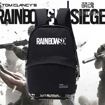 

PC game Video game concept backpack Rainbow Six nylon bag black nylon backpack for Rainbow six fans high quality game gift ab186