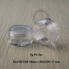 5 г Ясно Небольшой Пластик образец контейнеры мини банку с крышкой пустой косметической упаковки пот Box для Лаки для ногтей Косметическая пудра Глиттер книги по искусству