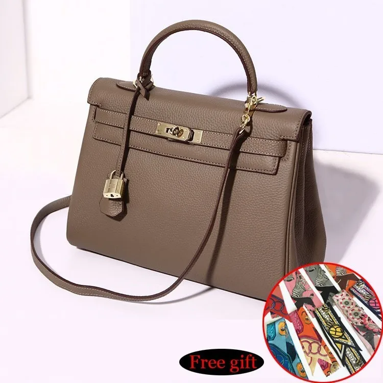 

Luxury Famous Women Genuine Leather Handbags Brand Designer Totes Ladies Messenger Bag High Quality Fashion Female Shoulder Bags