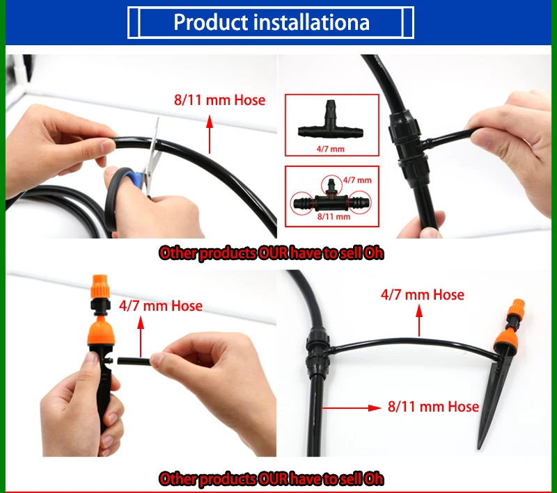 25 м 8/11 сад DIY микро система капельного орошения завод самоавтоматический Полив Таймер садовый шланг наборы с регулируемой капельницей