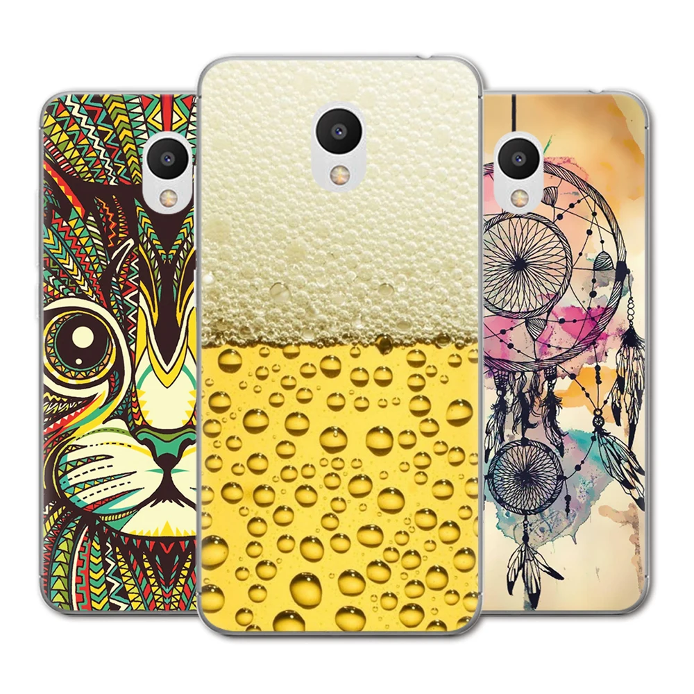 Meizu M6 phone cases 5.2&quot cover silicon cool pattern cartoon painted soft tpu gel back for case housing |