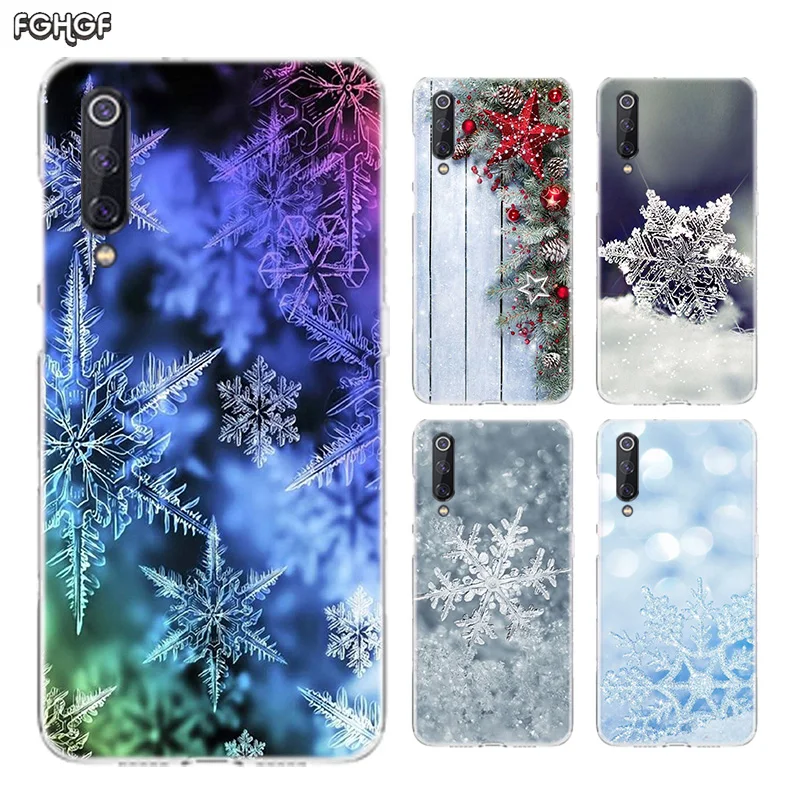 

Winter Snow Flowers Silicone Case For Xiaomi Pocophone F1 Xiomi Mi 8 9 SE A2 lite A1 5X 6X 5S Plus Play Heart Cover