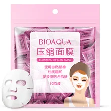 Новая компрессионная маска для лица, 50 нетканых тканевых масок, бумажная маска для ухода за кожей, сухая одноразовая компрессионная маска для лица, инструменты для макияжа