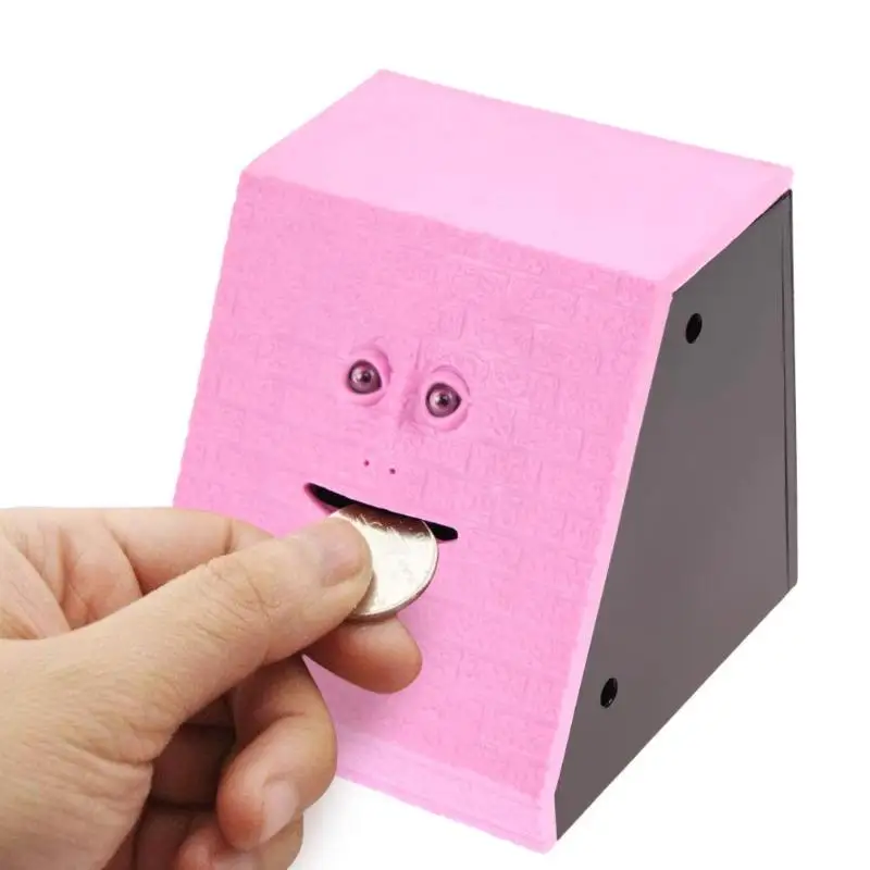

Kids toy Face Money Eating Box Chewing Piggy Bank Boys & Girls Toys Box Children Savings Money Child Birthday Gift