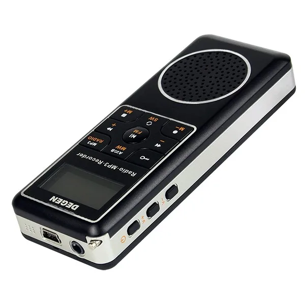  DEGEN DE1127 Mini Digital radio 4GB MP3 Player and Voice Recorder with FM Stereo degen receiver MW 