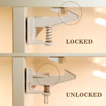 Упаковка из 10 шт. Невидимый замки для детской безопасности, невидимый замок ящика с клейкой лентой 3M обновления Разноцветные Детские футболки Функция безопасный дом для вашего ребенка, чи