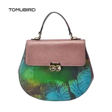 TOMUBIRD новая воловья натуральная кожа женская кожаная печатная художественная сумка сумки через плечо для женщин сумки из натуральной кожи