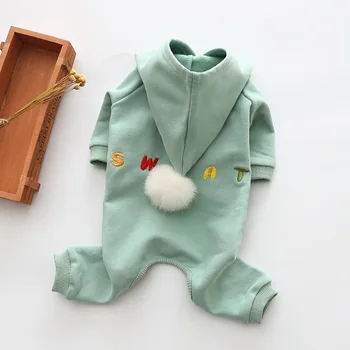 

Pet Dog Jumpsuits Winter Warm Clothes For Small Puppy Middle Large Dogs With Cap