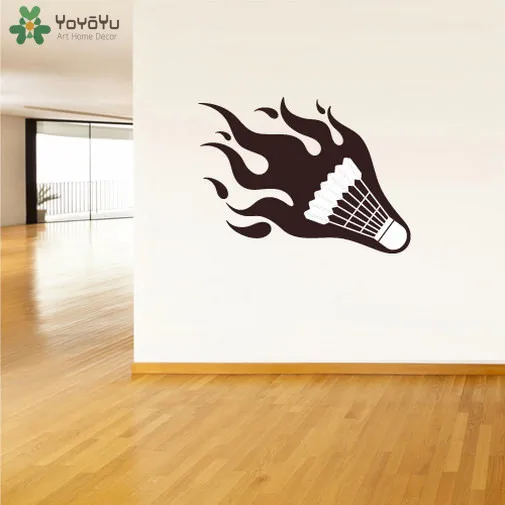 

Shuttlecocks Wall Decal Vinyl Sports Wall Sticker For Kids Rooms Special Modern Design Removable GYM Interior Art Mural DIYSY377