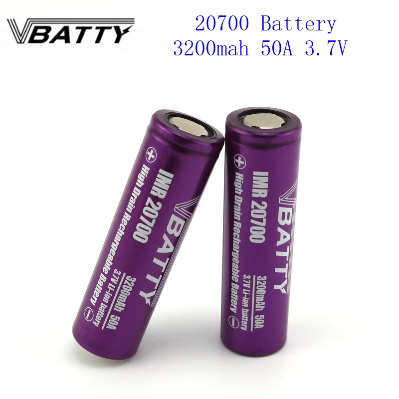 1 шт./лот Vbatty 20700 3200mah 3,7 V 50A литий-ионная аккумуляторная батарея 20700 очень дешевая батарея для электронной сигареты