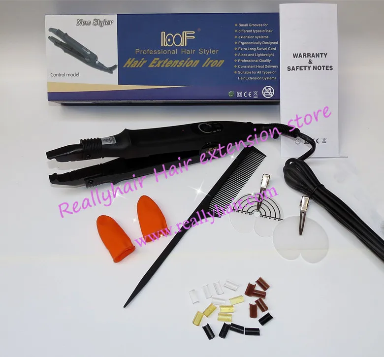 

LOOF Brand New Fusion Hair Extension Iron Keratin Bonding Tool Adjustable Temperature Fusion Heat Connector