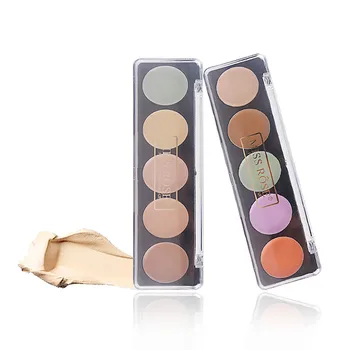 

5 Colors Fashion Black Eye Concealer Palette Long-lasting Face Foundation Cream Concealer Professional Face Makeup Tools