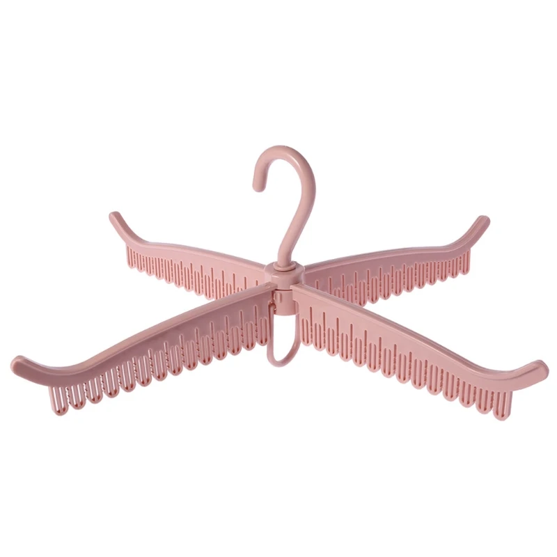 Многофункциональные тканевые носки подвесная сушилка для одежды складная ванная комната бельевая прищепка - Цвет: Розовый