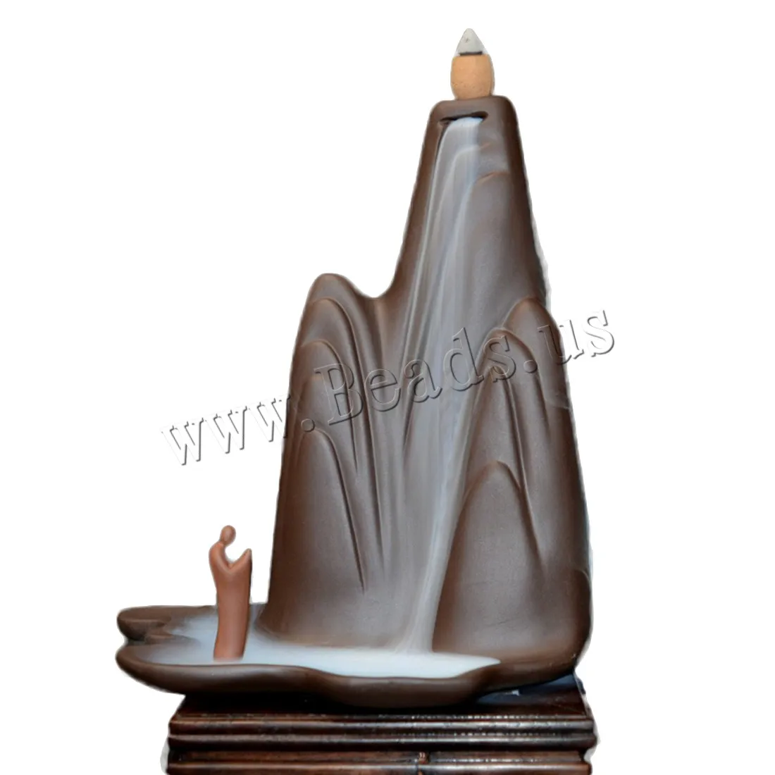 Home Decor Purple Mountain Shape Incense Burner Smoke Waterfall Backflow Incense Holder Censer Use In Home Office Teahouse