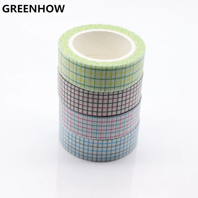 

GREENHOW Deli lattice wave DIY handmade fabric decorative mini office tape 15mm wide 2037