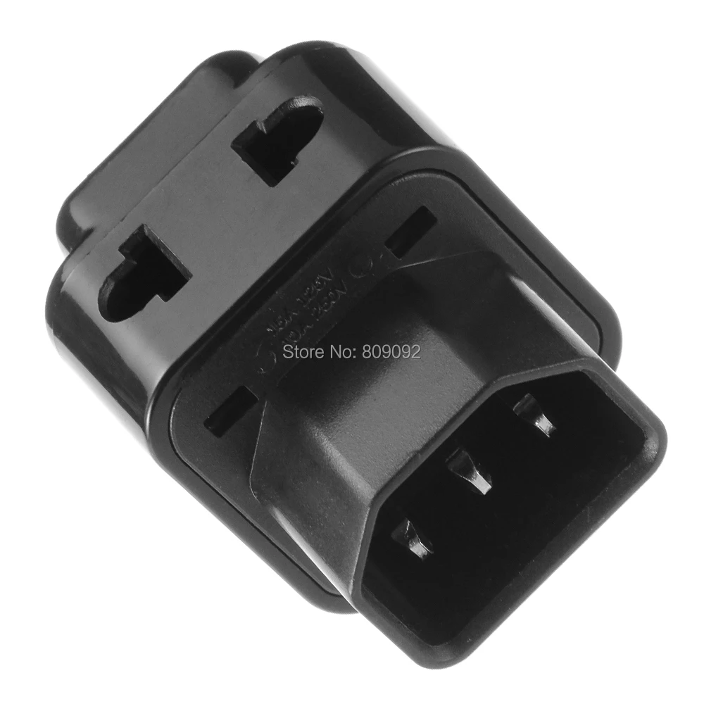 Адаптер питания 2 в 1 IEC 320 C14 Male C13 Female PDU/UPS Универсальный переходник для женщин