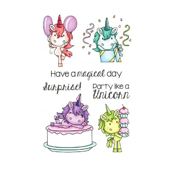 

Happy Unicorn Clear Silicone Stamp DIY Scrapbooking Card Album Making Background Craft Handmade Decoration Template New 2019