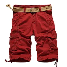 Горячая лето горячий стиль мужские повседневные мужские брюки рабочие мульти-карман карго бермуды masculina военные шорты мужские